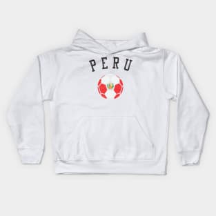 Peru Soccer Team Heritage Flag Kids Hoodie